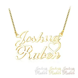 Personalized Name Valentines Necklaces 925 Sterling Silver