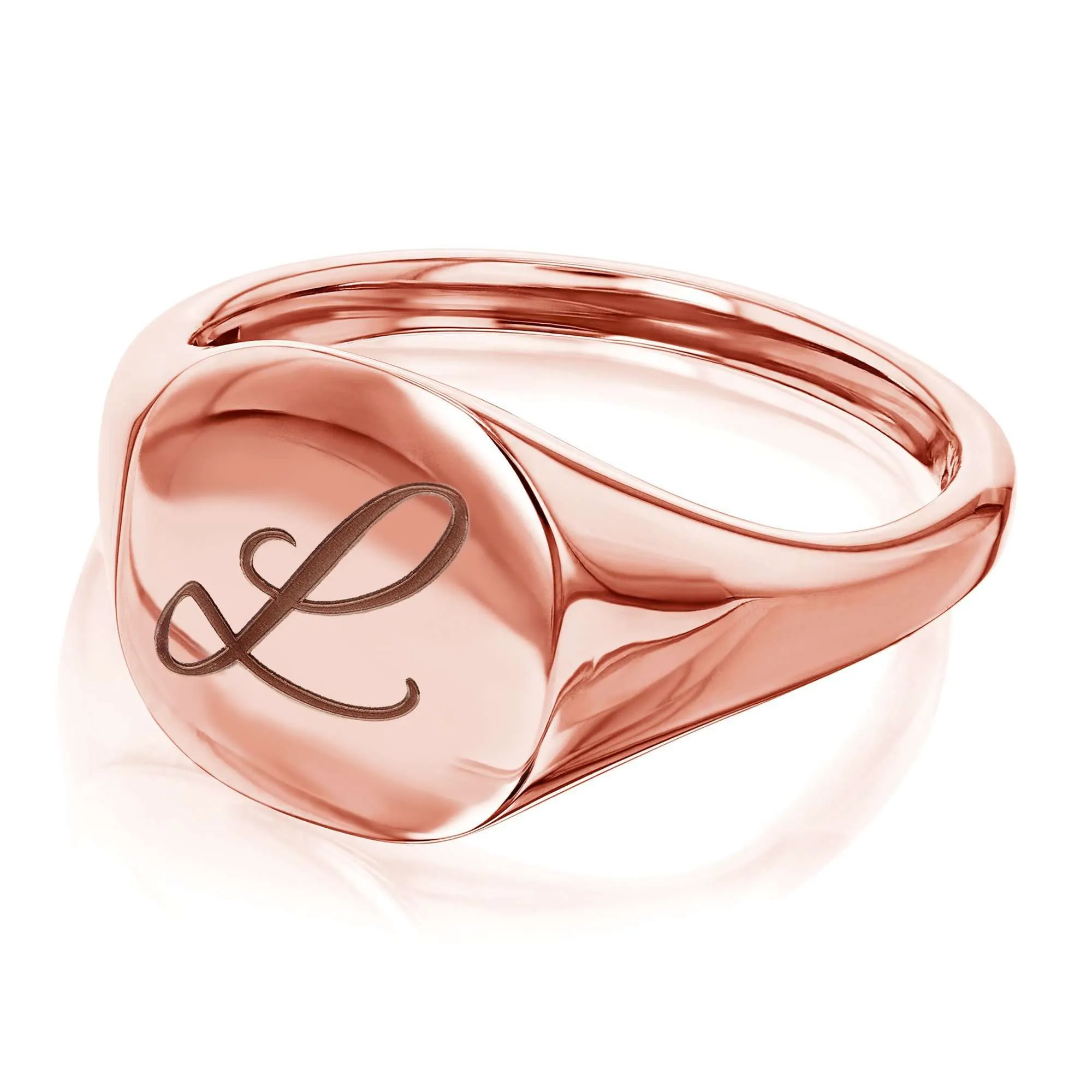 Personalized Signet Cushion 14k Rose Gold