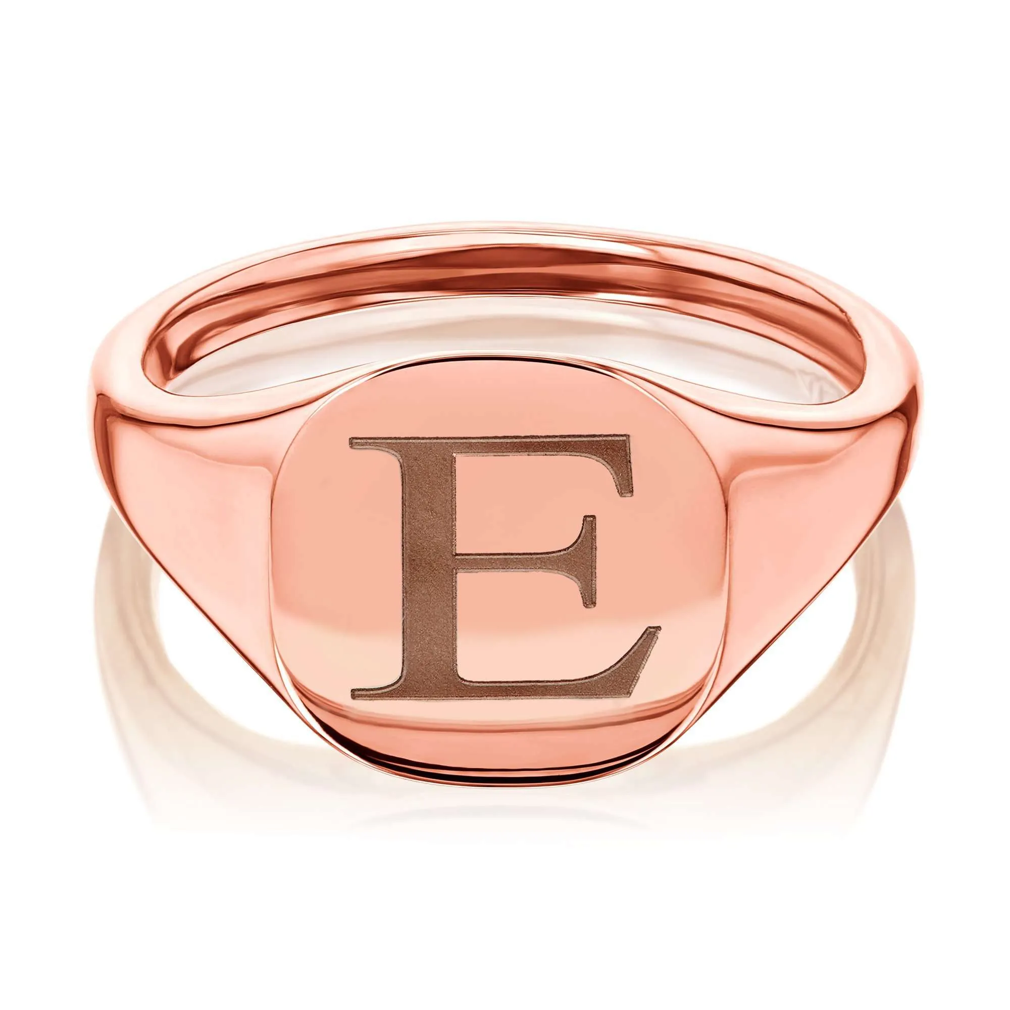 Personalized Signet Cushion 14k Rose Gold