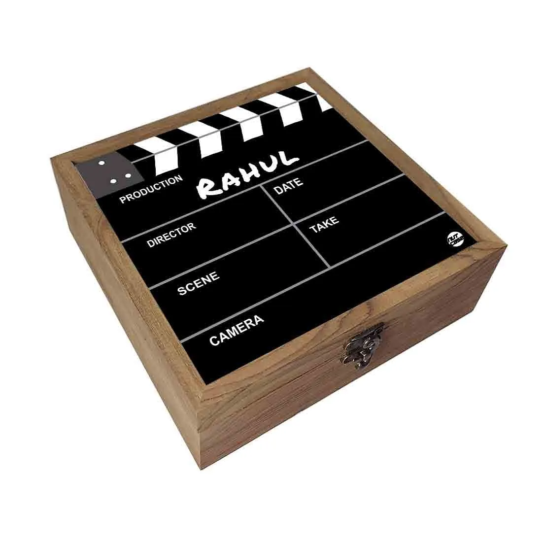 Personalized Wood Jewellery Box - Movie Clapboard Filmy