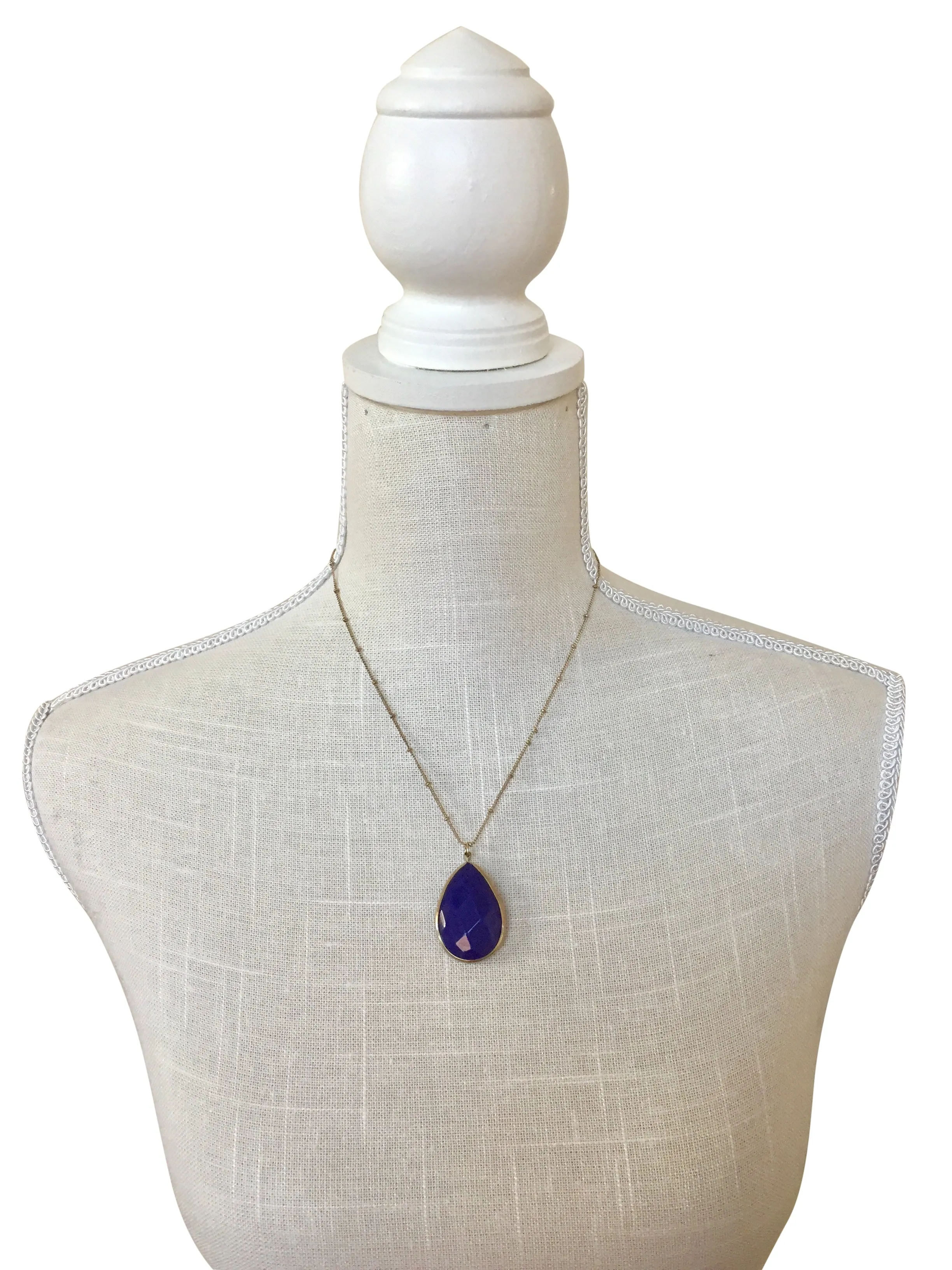 Quinn Cobalt Blue Stone Necklace