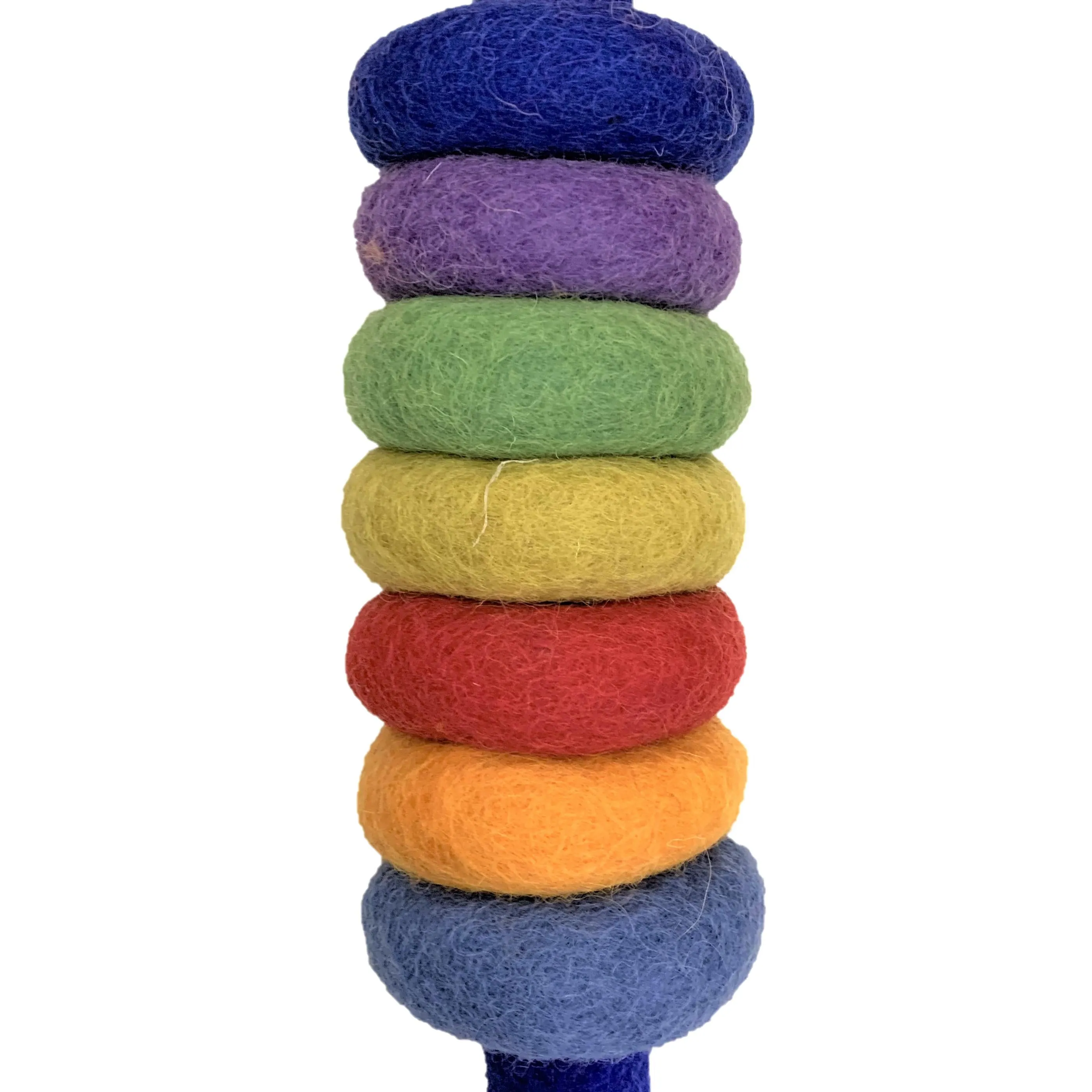 Rainbow Felt Rings (49 pieces)