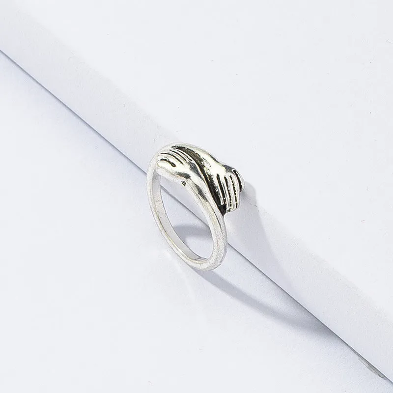 Romantic Duo Rings - Japanese Korean Retro Design Statement Pieces