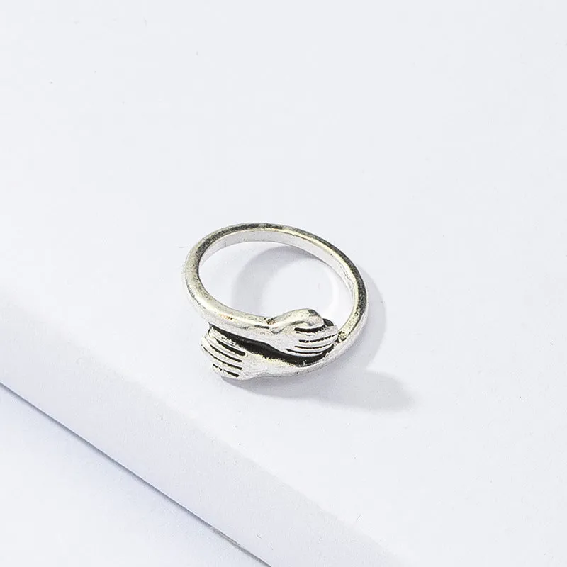 Romantic Duo Rings - Japanese Korean Retro Design Statement Pieces