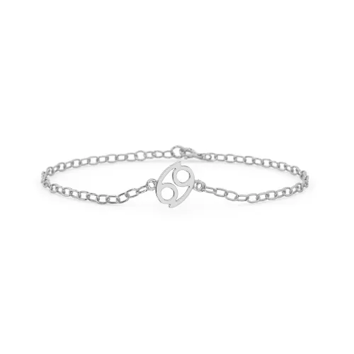 Silver Cancer Zodiac Bracelet