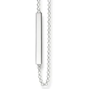 Silver Engravable Bar Necklace