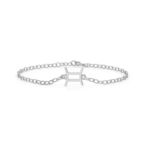 Silver Gemini Zodiac Bracelet