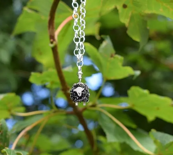 Silver Herdwick sheep charm