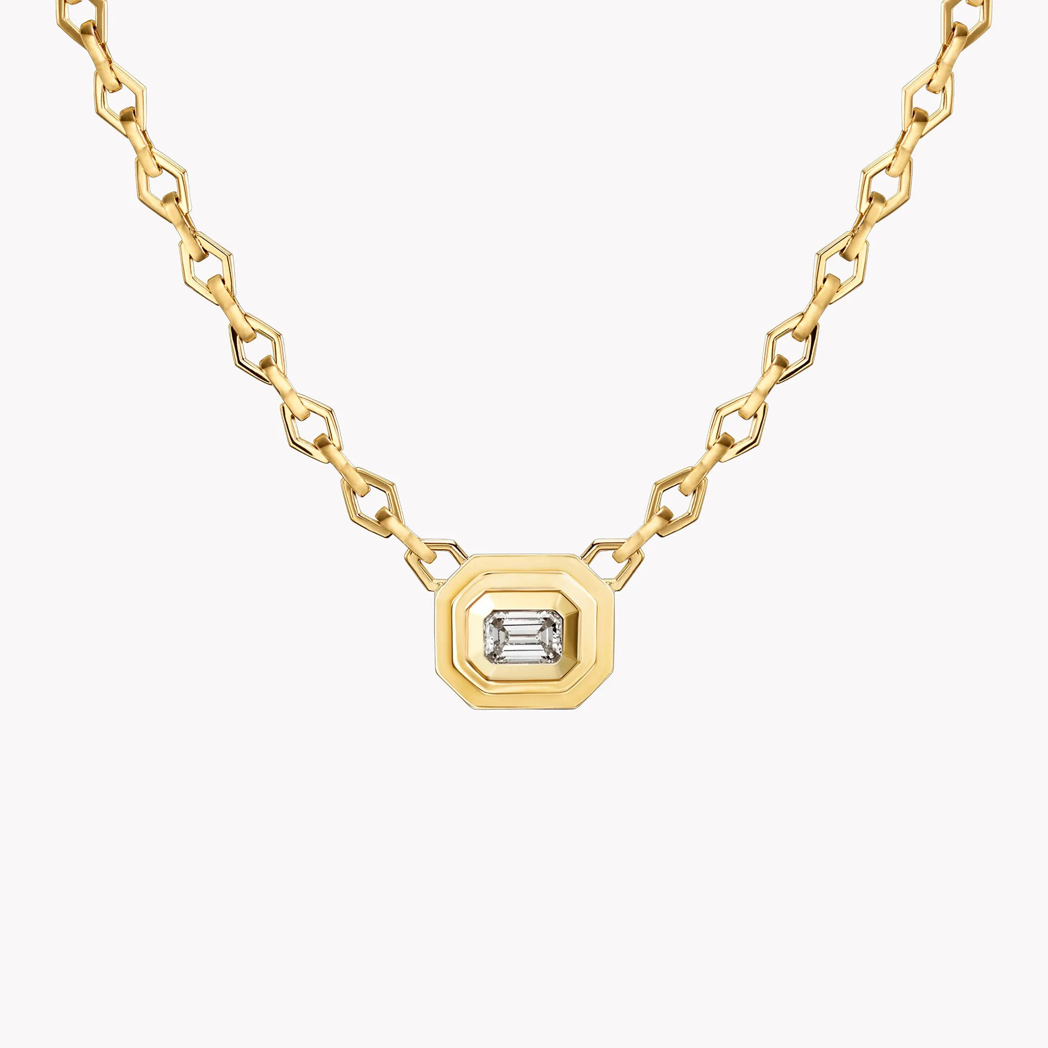 Staircase Diamond Chain Necklace