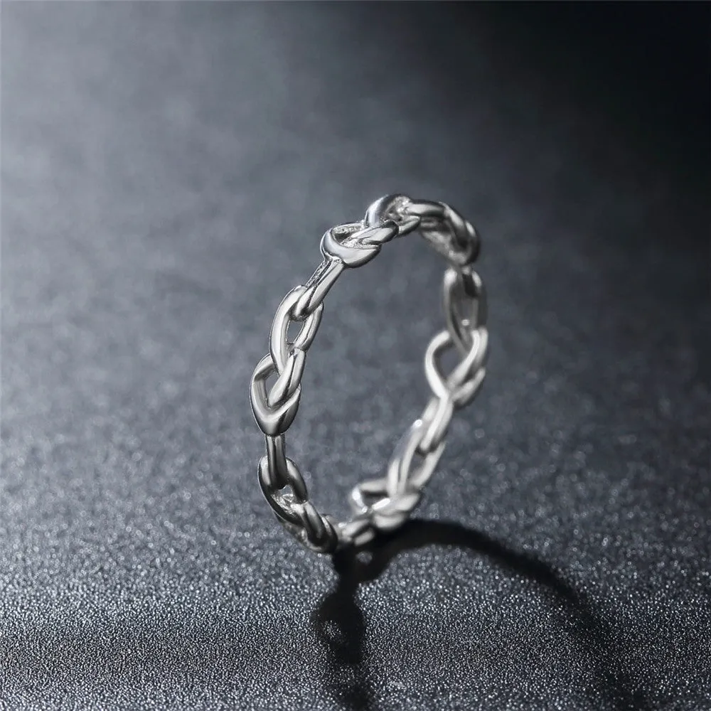 Sweet Heart Lock Heart to Heart Couple Rings - Titanium Steel