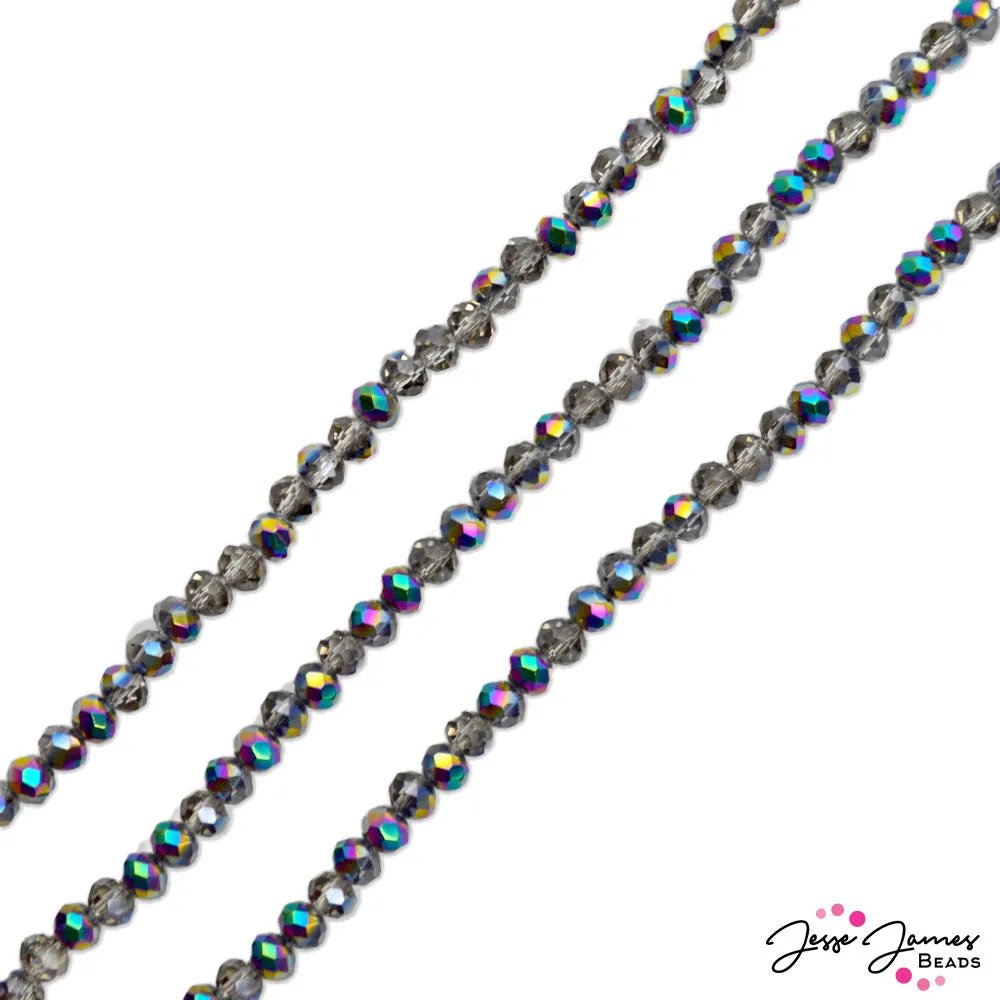 Thunder Polish Glass Strand 4x3mm in Metallic Mermaid