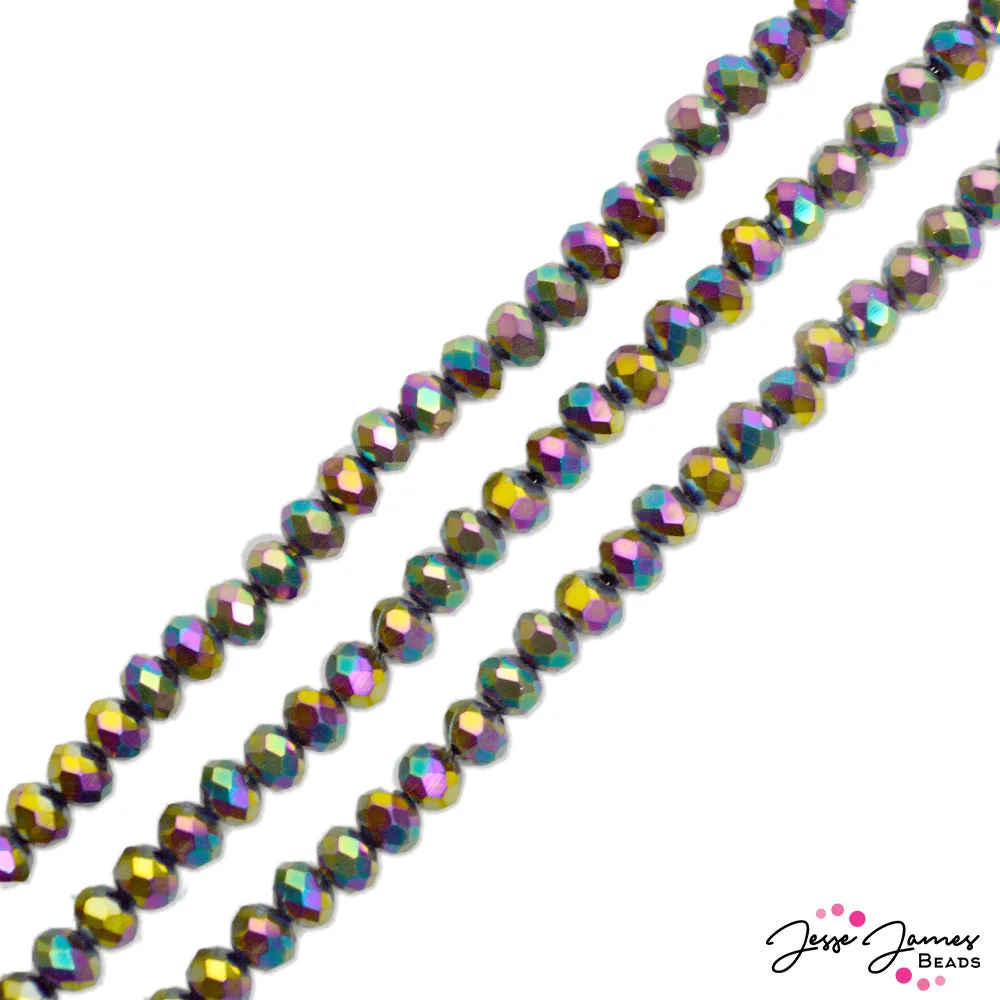 Thunder Polish Glass Strand 6x4mm in Prism Break