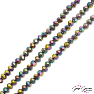 Thunder Polish Glass Strand 6x4mm in Prism Break