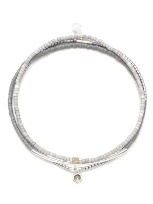 Tonal Chromacolor Miyuki Bracelet Trio - Frost/Silver