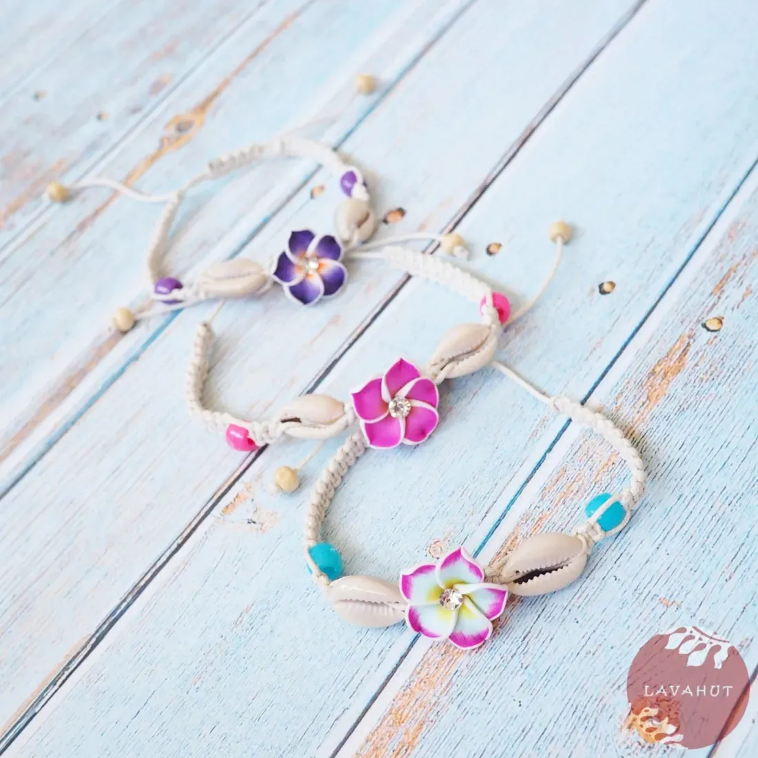 Twinkle Plumeria Pink Friendship Bracelet