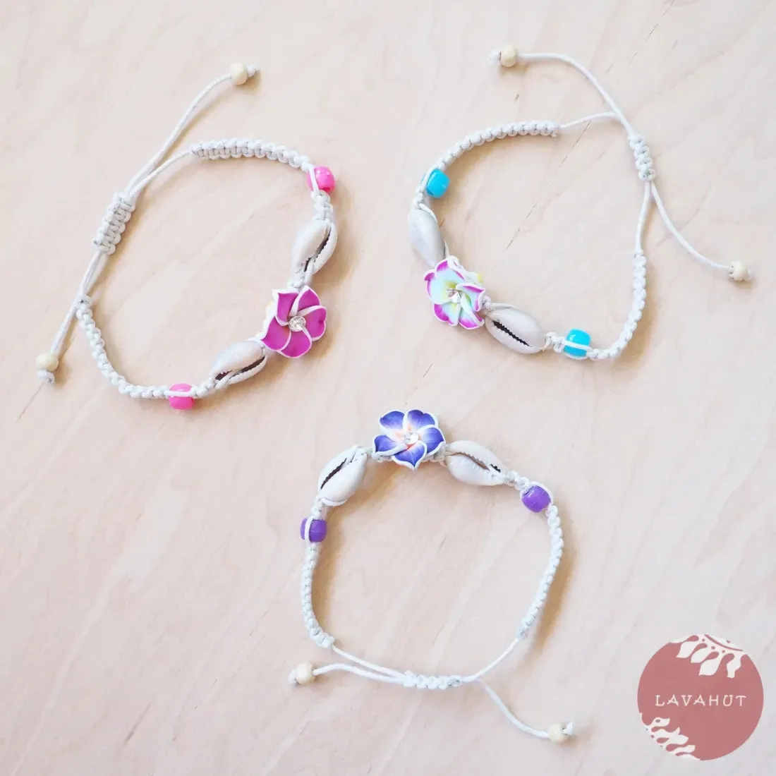 Twinkle Plumeria Pink Friendship Bracelet