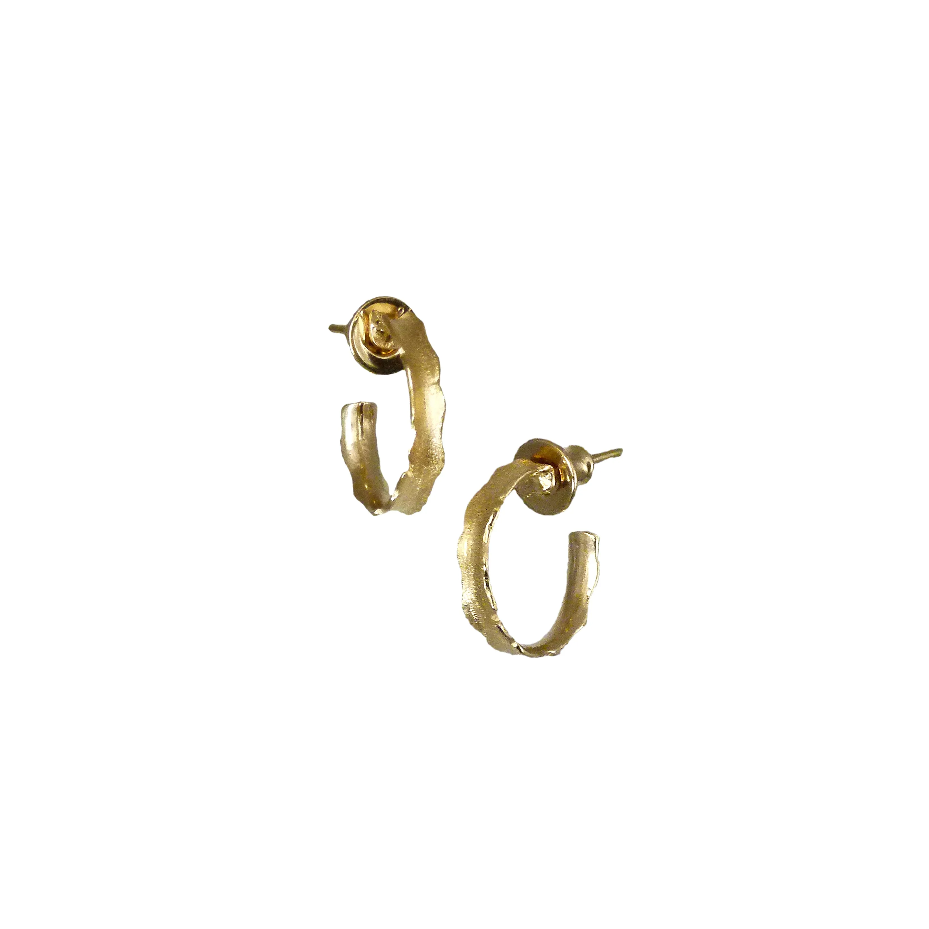 Unique Hoop Earrings, Gold - Multiple Sizes