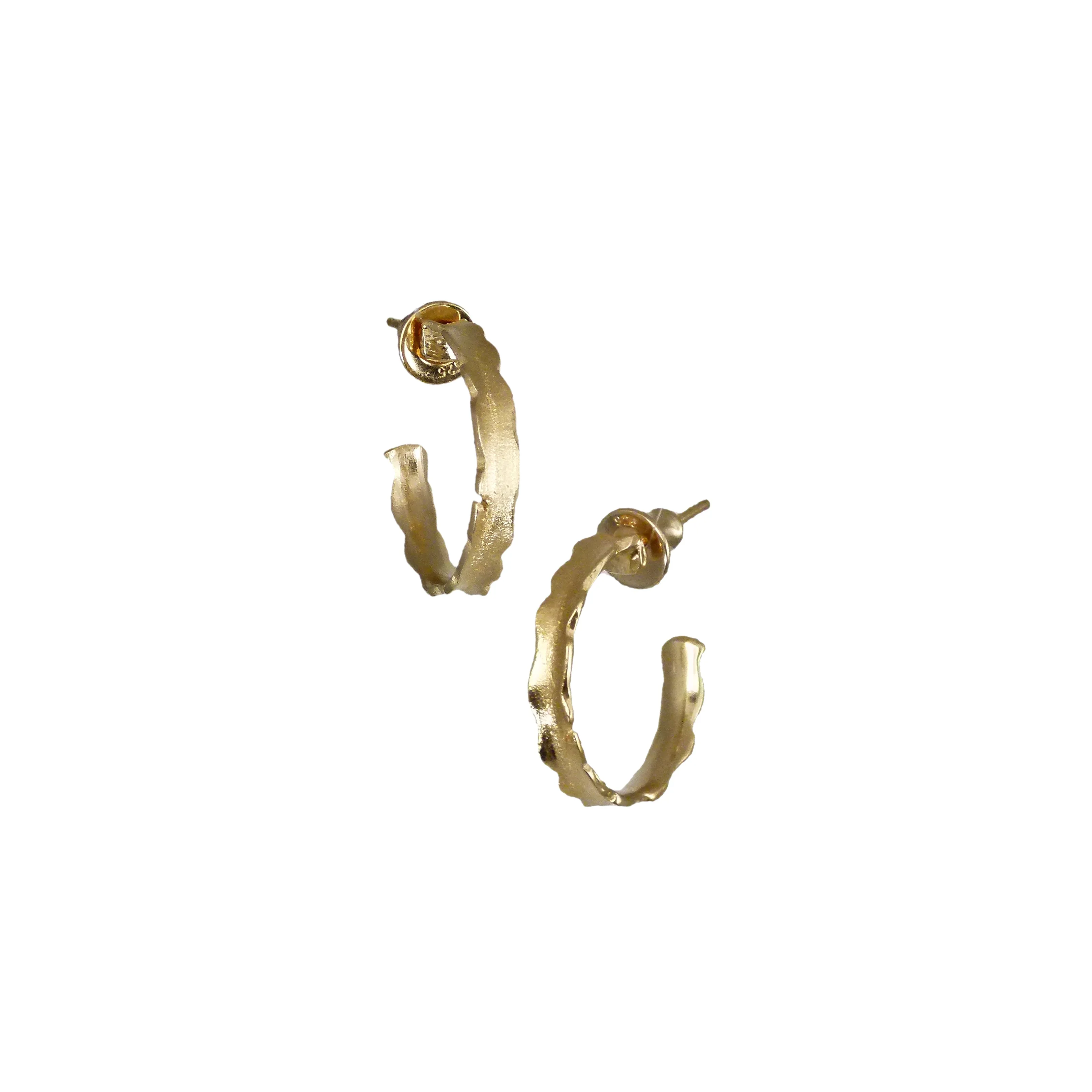 Unique Hoop Earrings, Gold - Multiple Sizes