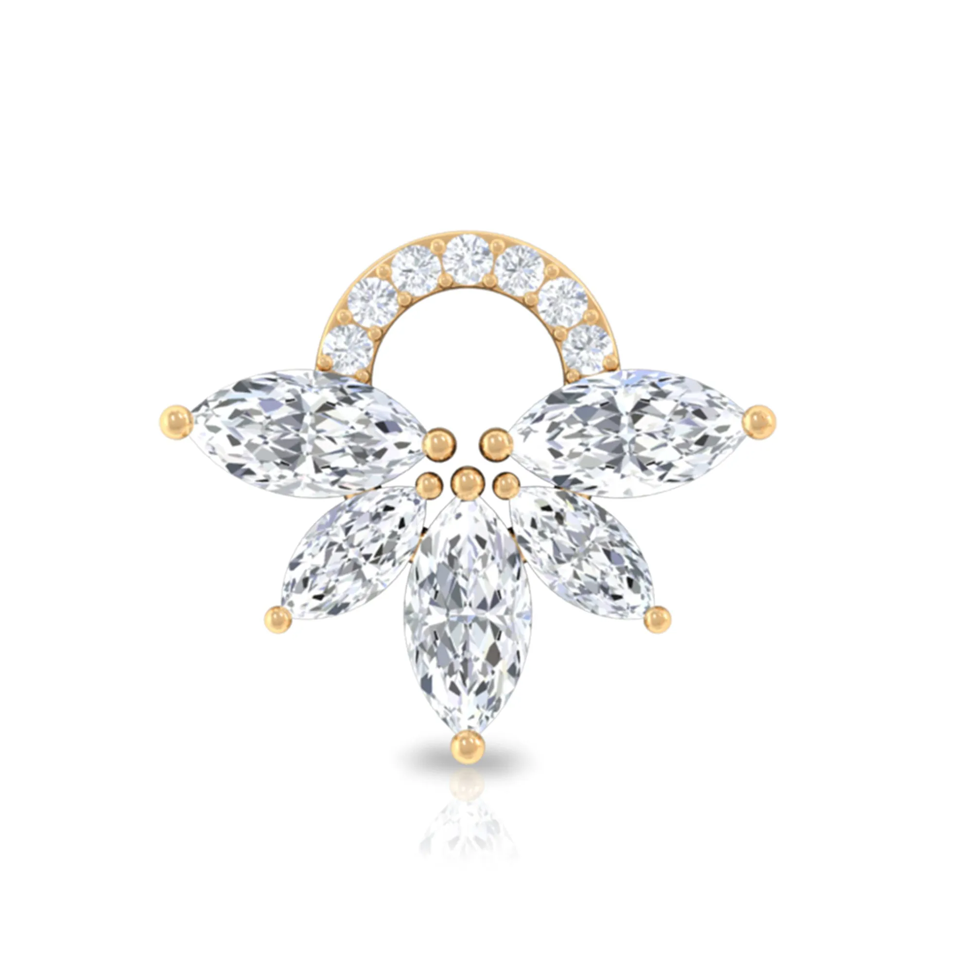 Unique Marquise Diamond Cartilage Piercing Earring