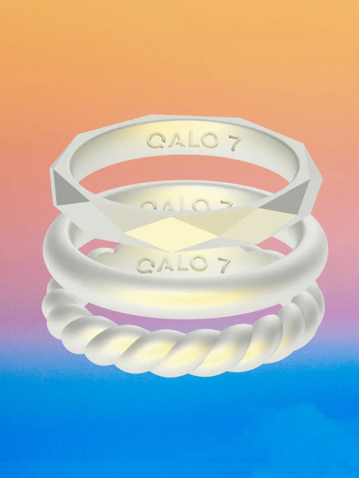 Women's Holographic Geo Stackable Silicone Ring